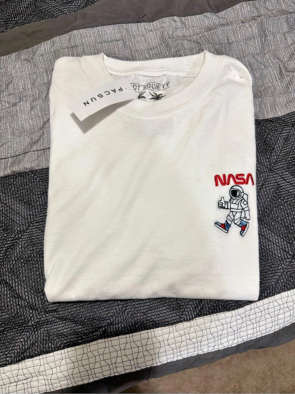 Riot Society x NASA Astronaut T-Shirt White & Red Small